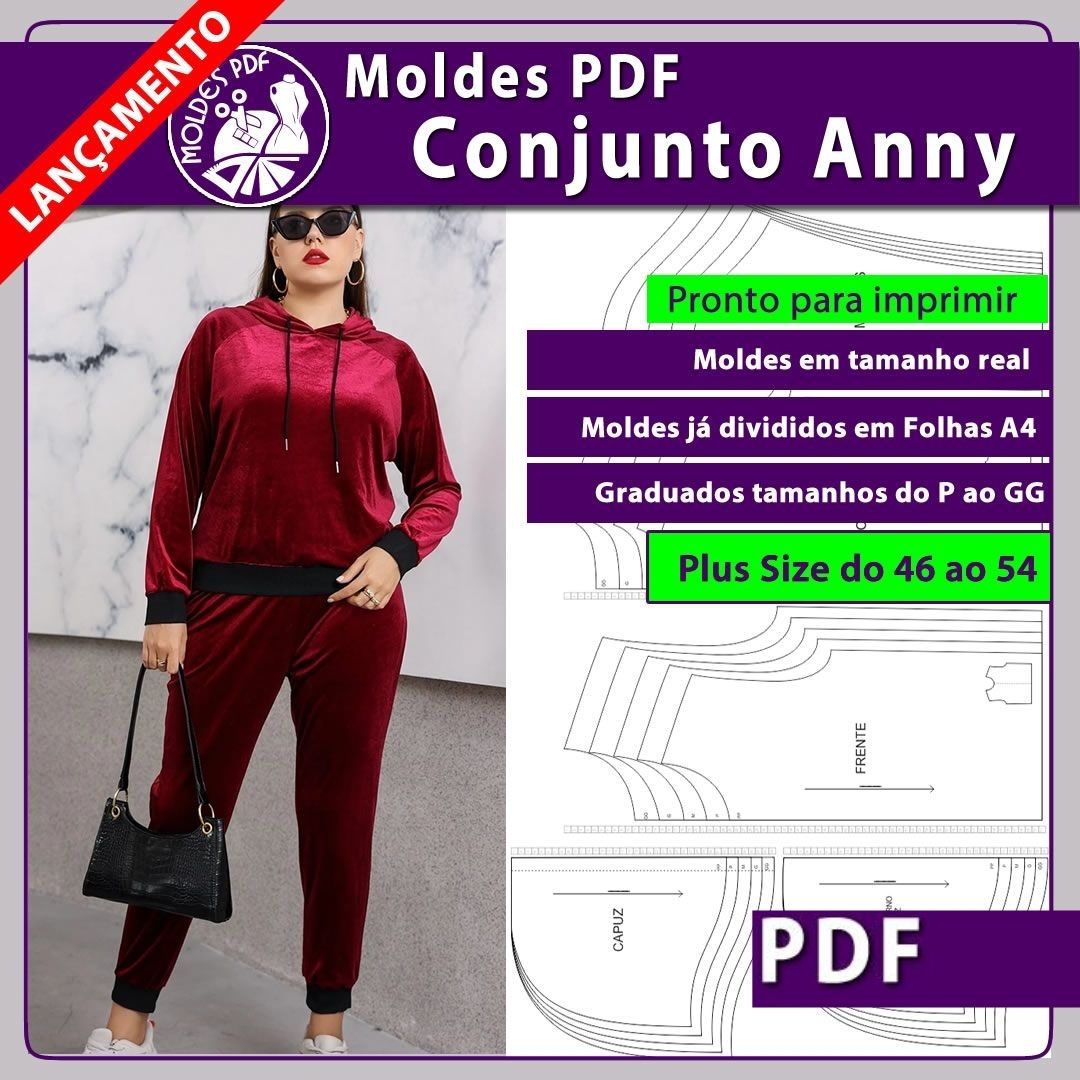 Molde De Conjunto Blusa Cal A Feminino Anny Em Pdf Atacad O Da