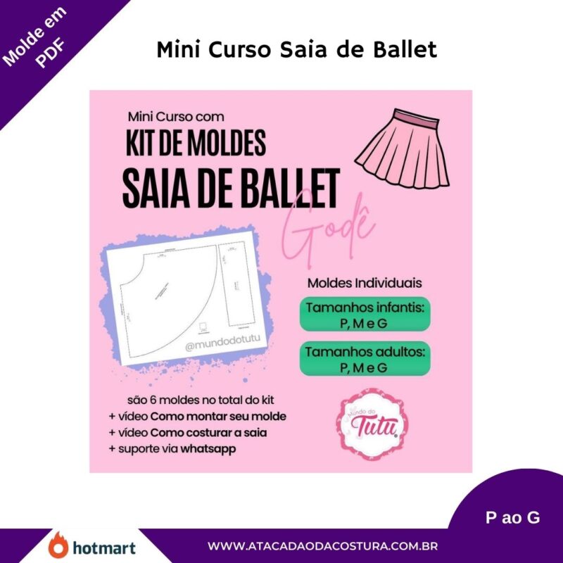 Molde de Saia Bailarina Godê Infantil e Adulto em Pdf Atacadão da