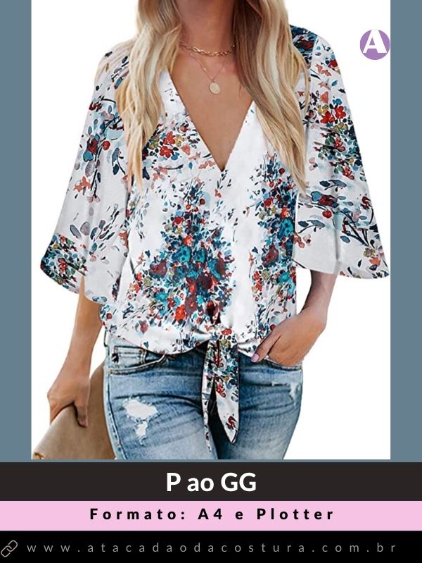 Molde de Blusa Mirela em PDF Atacadão da Costura