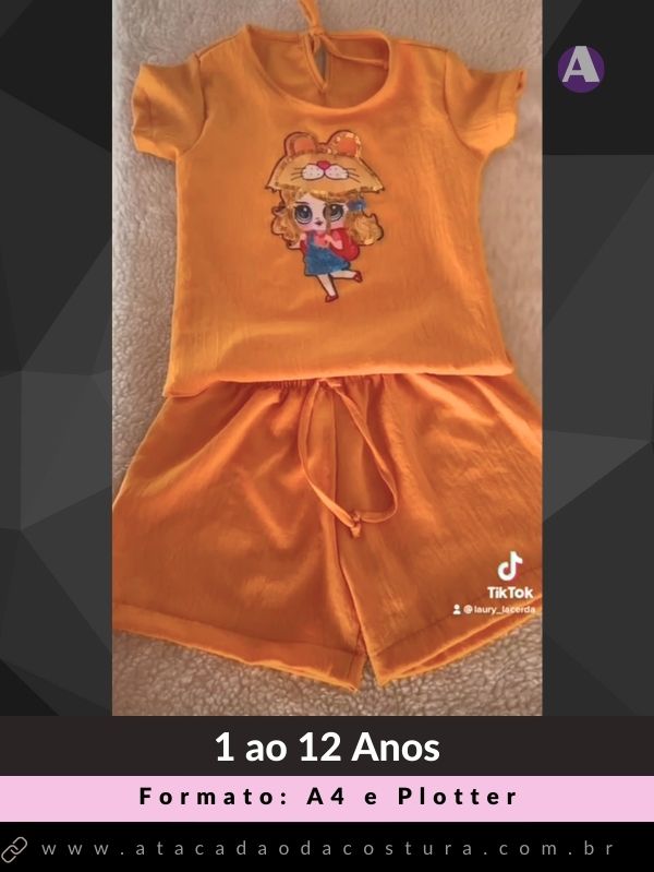 Molde Conjunto Lary Infantil Atacad O Da Costura