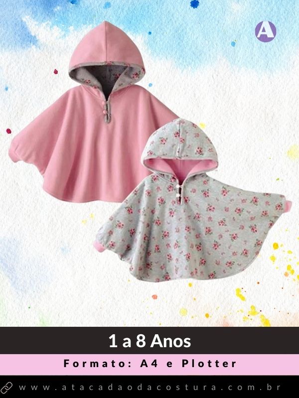 Molde De Casaco Poncho Infantil Em Pdf Atacad O Da Costura