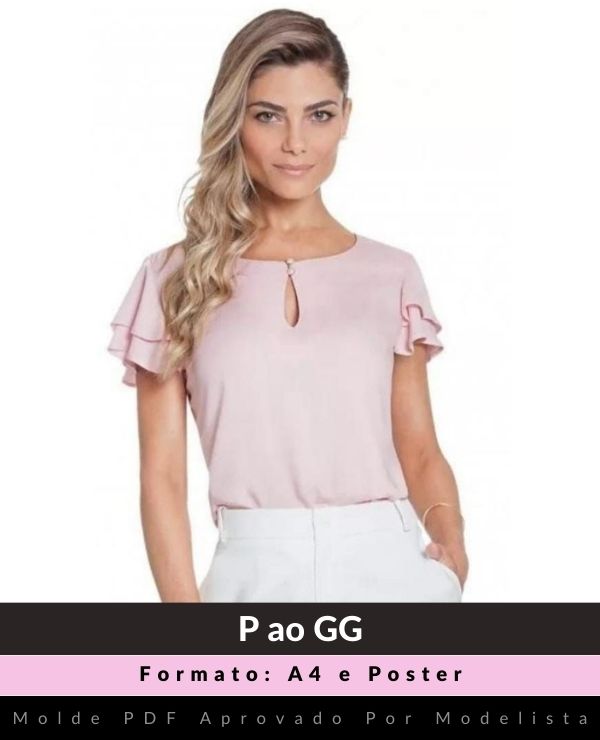 Molde Blusa Mangas Atacad O Da Costura