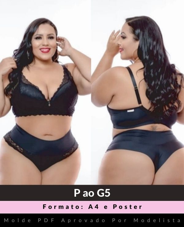 Molde conjunto de lingerie Bojo Atacadão da Costura