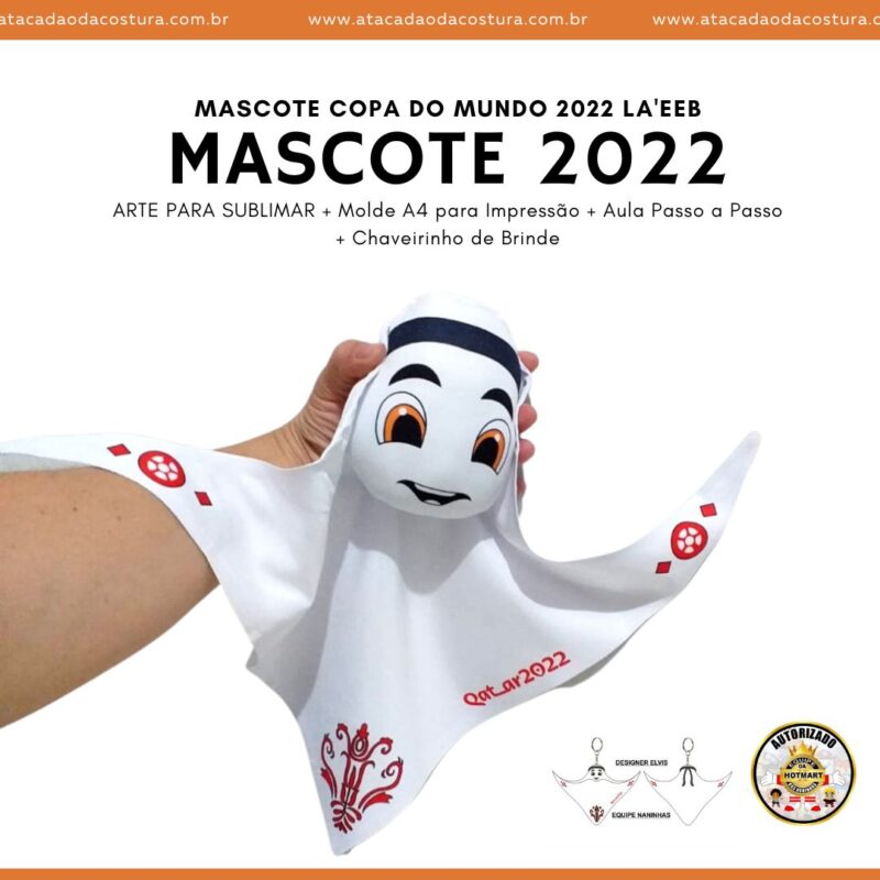 mascote copa fifa 2022 - molde e arte para sublimação laeeb