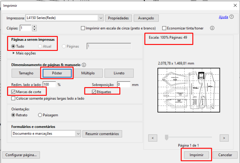 Como imprimir um molde em PDF - Atacadão da Costura