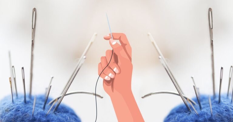 Tipos de agulhas de costura organizadas para demonstrar diferentes modelos