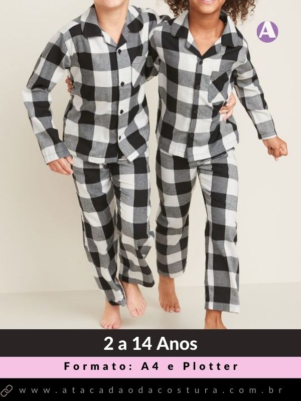 Molde Pijama Americano Infantil Atacad O Da Costura