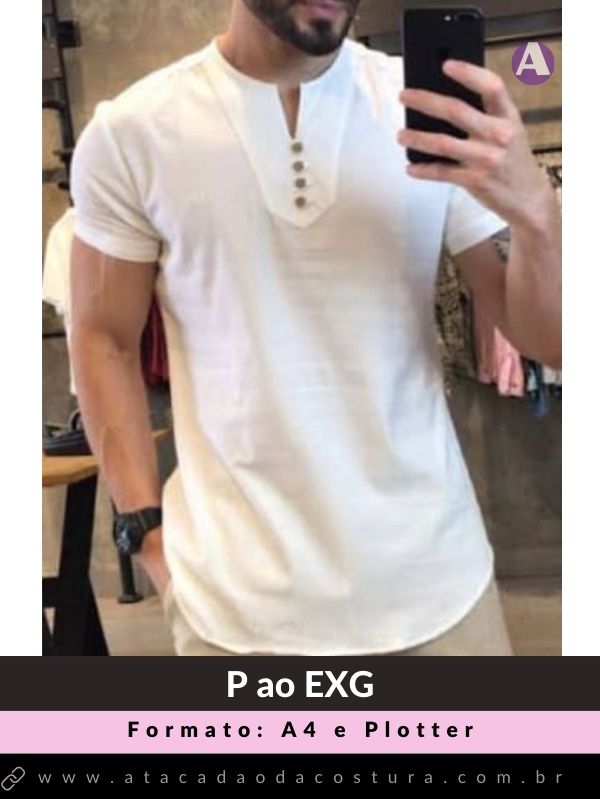 Molde camisa masculina peace
