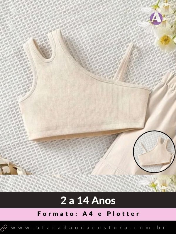 Molde Cropped Leandra Infantil Atacad O Da Costura