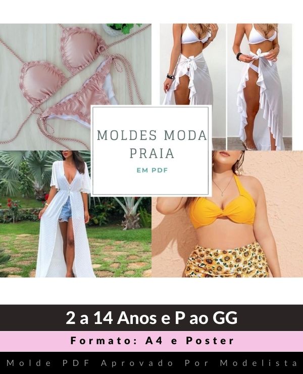 Pacote De Moldes Moda Praia Atacad O Da Costura