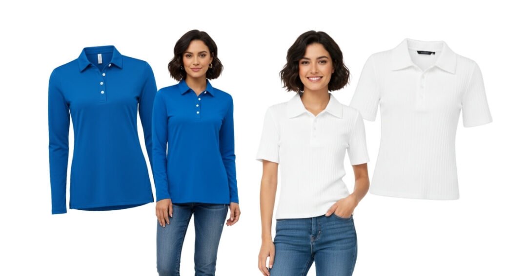 Molde de Camisa Gola Polo Feminina para imprimir