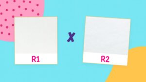 Pedaços de Mantas R1 e R2 cortados em quadrado para mostrar textura e resina.