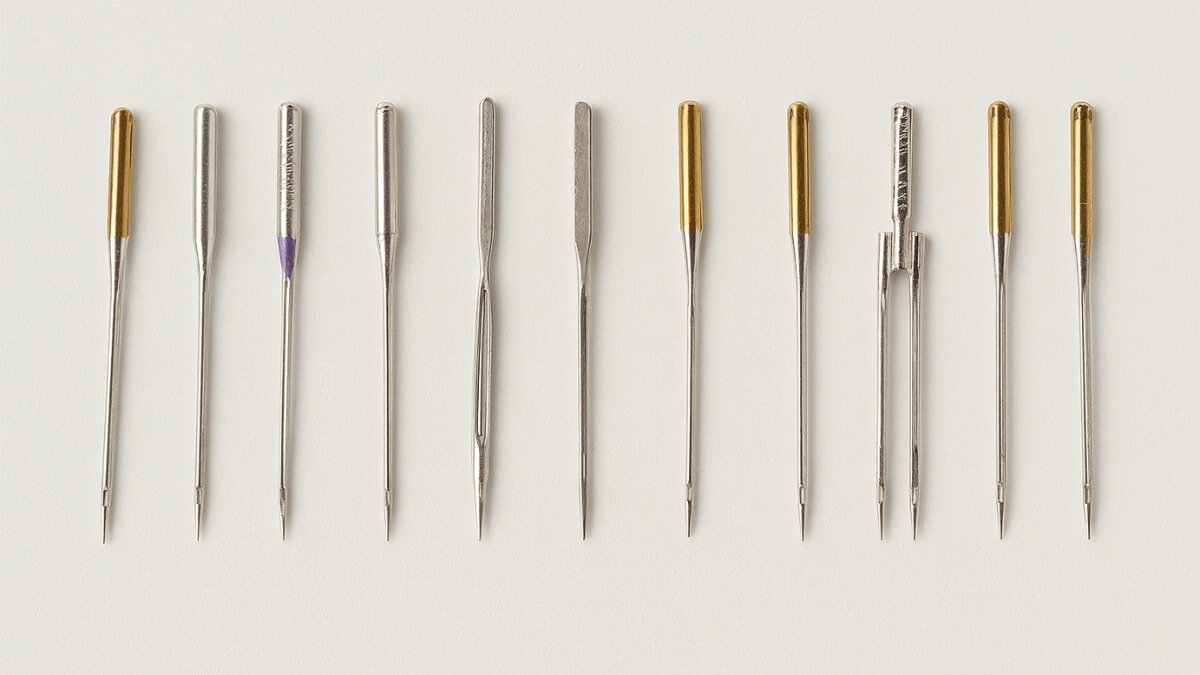 Tipos de agulhas de costura organizadas por modelo